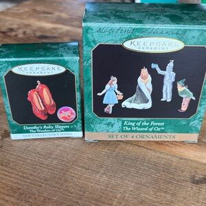 Hallmark Keepsake Ornaments - Red and Green Wizard of Oz Set